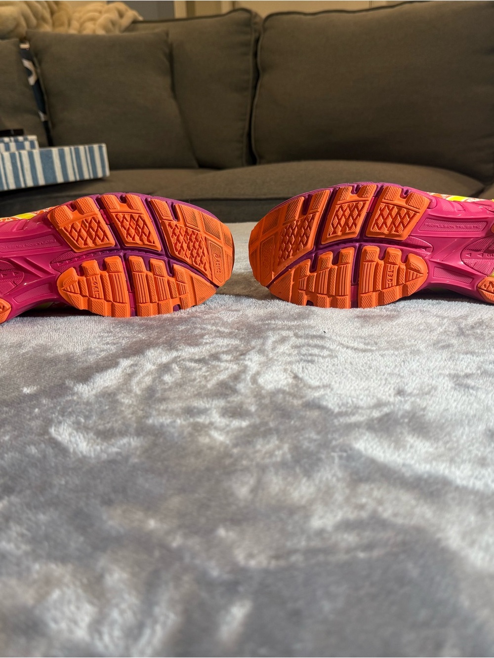 Asics Women’s Sneakers in Pink, Yellow & White - Picture 6 of 8